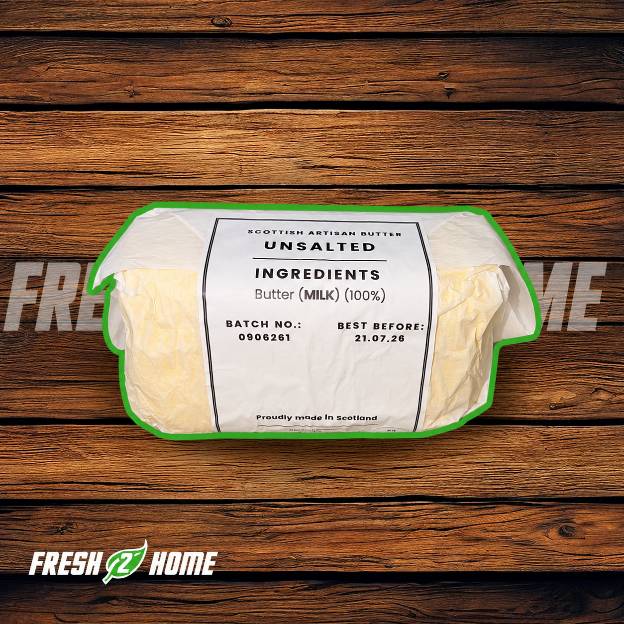 Scottish Artisan Unsalted Butter Block (1kg)